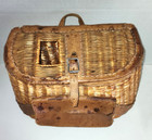 Vintage Fishing Creel Wicker Creel Basket