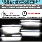 Smoked Side Markers Light For 2018-2023 Dodge Challenger Srt Dynamics White