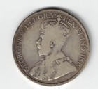 Canada 1913 50 Cents Half Dollar King George V Sterling Silver Canadian Coin