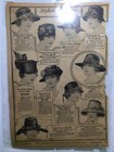 1918 Antique Montgomery Ward Catalog Page Millinery Hats Smart New Hats