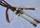 Wood s Sterling Silver Overlay Tooled Show Headstall tube Cheeks nice Clean Cond
