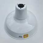 Vintage Benjamin 12  White Enamel Porcelain Light Fixture Shade Industrial Barn