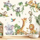 Jungle Animals Wall Decals Safari Stickers Kids Room Nursery Decor Waterproof Us