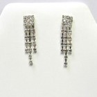 Silver Clear Rhinestone Crystal Necklace Set Evening Weddilng Prom   223