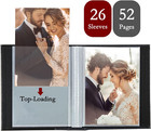 Photo Album 8x10 Clear Pages Pockets Leathe Cover Slip Slide In Photo Album Hold