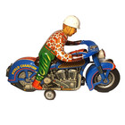 Rare 1950   s Masudaya Howdy Doody   world Champion   motorcycle Bat op  Tin Toy Japan