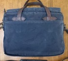 Filson Original Briefcase 256 Navy Rugged Twill Bridle Leather Usa Made