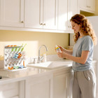 Large Baby Bottle Drying Rack  15 Hooks Vertical Rack Dryer With Removable Pacif