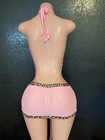 Exotic Dancewear Stripper Outfit Sling And Skirt Set Leopard 