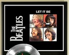 Beatles 45 Platinum Plated Record Display On An Open Air Wood Plaque  02