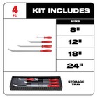 Milwaukee 48-22-9214 4-piece I-beam All-metal Core Hammer Ready Pry Bar Set