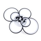 6 Heads Modern Led Chandelier Acrylic Pendant Lamp Ceiling Light Fixture Black