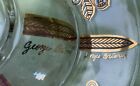 Covered Dish Georges Briard Gold  Blk blue Retro Design Vtg Rare