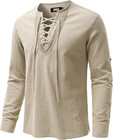 Mens Renaissance Shirt Medieval Pirate Viking Halloween Costume