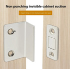 3pcs Magnetic Door Catch Latch Punch Free Cabinet Closet Door Closer - New