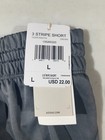 Adidas Men s 3 Stripe Short Onyx Grey Gm2489 No Pockets