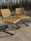 Pair 70   s Vintage Cesca Marcel Breuer Chairs Mid-century Modern