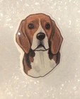 Beagle Face Teeny Tiny Flat Acrylic Stud Earrings Jewelry