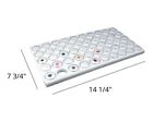 Glass Top Jewelry Display Case Box White 50 Gem Jars Insert