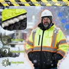 High Visibility Jacket  Class 3 Waterproof Safety Jacket For Men  Hi Vis Wint   