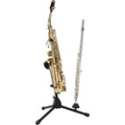 Titan Folding Alto Or Tenor Saxophone Stand With Single Flute Or Clarinet Peg