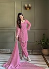 Pink Farshi Salwar Suit Set Designer Kurta Dupatta Party Wear Ethnic Dress Xxl