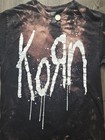Korn Still A Freak Graphic T-shirt Size S Black brown Bleach Dye