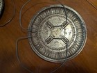 Vintage 8   Tin Metal Stove Pipe Chimney Flue Hole Cover Farm Landscape    8 In