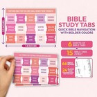 Pink Bible Tabs  90 Large Print Bible Index Tabs For Study Bible  Laminated Easy