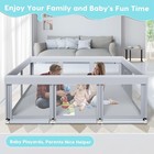 Large 74 x50  Baby Playpen  Safety Play Yard For Toddlers Indoor Outdoor  Gray
