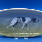 Old Mark Porsgrund Porcelain Norway Trinket Dish Featuring A Pointer Dog