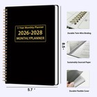 Monthly Planner 2026-2028  3 Year 5 7   X 8 5    Black jan2026-dec2028 