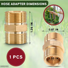 Pressure Washer Hose Coupler M22 14mm  Heavy-duty Brass  4500 Psi