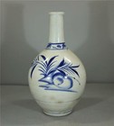 Korean Joseon Dynasty Tokkuri Vase   W 16   H 28 cm  Pot Plate