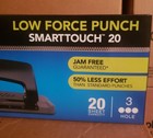 Swingline Smart Touch Compact 3 Hole Paper Punch  20 Sheet Capacity 