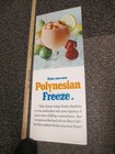 Baskin Robbins Ice Cream Polynesian Freeze Fruit Sherbet 1970 Store Display Sign