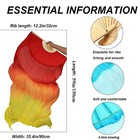 Real Silk Belly Dance Fan Veils - Long 150x90 Cm Red Black Tie-dye