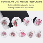 9pcs Dust Plug Charm For Iphone 11 12 13 14 Cute Dust Protector Covers For Airpo