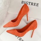 Office Faux Suede Pointed Toe Stiletto High Heel Court Shoes Party Pumps Ladies