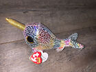 Ty Beanie Boos Nova Narwhal Plush Stuffed Animal Doll Kids Gift Toy 6  Boys Girl