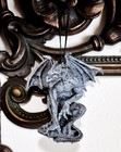 Gothic Demon Gargoyle Statue Hand Painted Resin Figurine Medieval Fantasy Decor