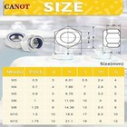 1-25pcs 304 Stainless Steel Hex Nylon Lock Nuts M2 M2 5 M3 M4 M5 M6 M8 M10 M12