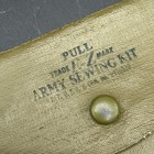 Vintage Wwii Pull E-z Army Sewing Kit With Needles Green Snap Close