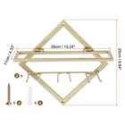 Wall Mounted Wine Rack 2 Set Metal Hanging Wine Bottle Holder For Kitchen  Gold