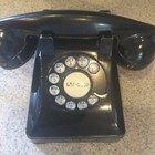 Vintage Black 302 Bell System Western Electric Rotary Dial Desk Phone