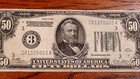1928 Fifty Dollar Gold Clause Note Very Fine Cleveland District  50 00 Bill 