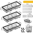 5pc Self Adhesive Shower Caddy Set  No Drill Bathroom Corner Storage Organizer