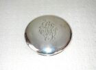 Antique Cut Glass Powder Or Dresser Jar With Sterling Silver Monogrammed Lid