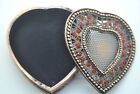 Decorative Art Heart Shaped Style Antique Copper Color Metal Jewelry Trinket Box