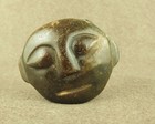Antique Chinese Neolithic Hongshan Culture Jade Carved Human Face Mask Pendant